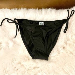 2 Black String bikini bottoms flower butterfly Sequin S
